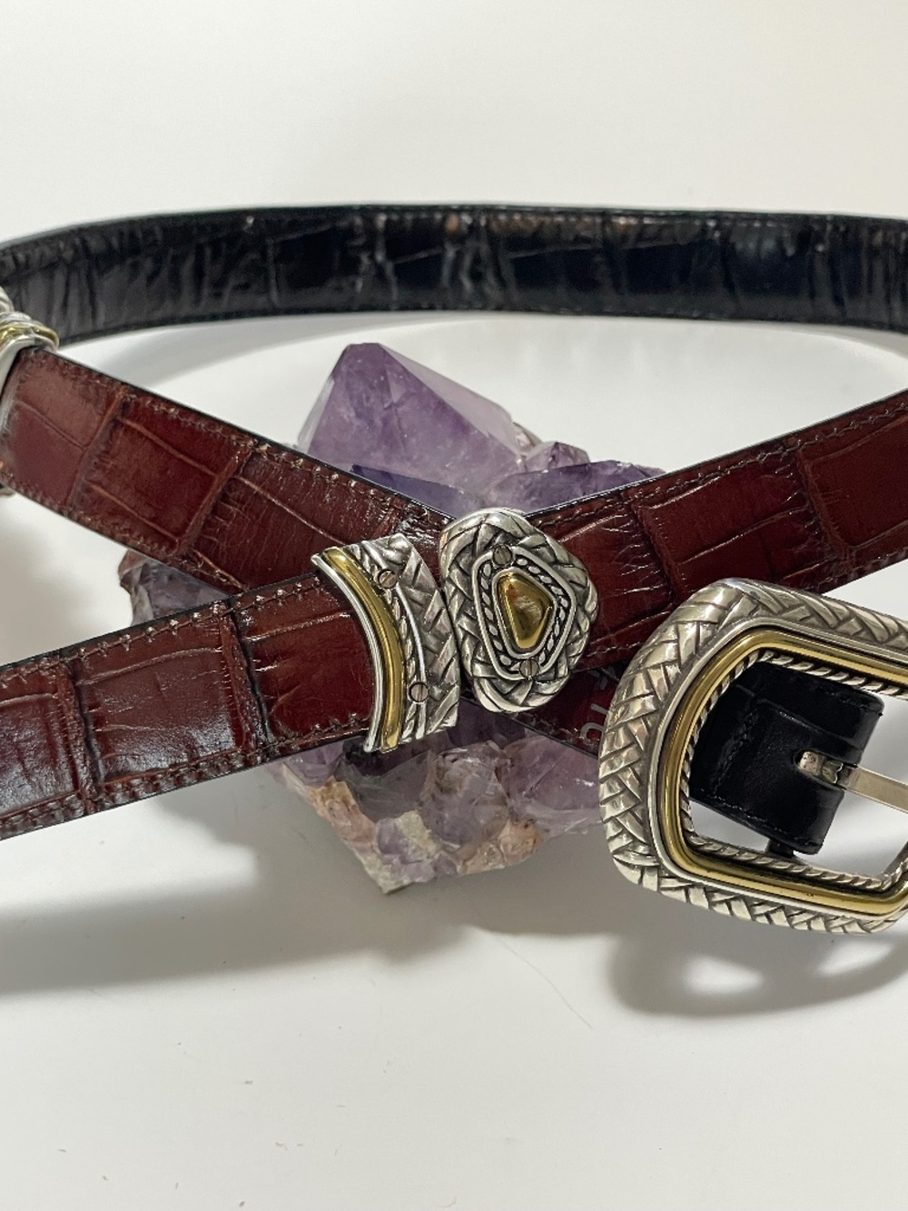 Brighton Reversible Leather Belt Size 32 M/L